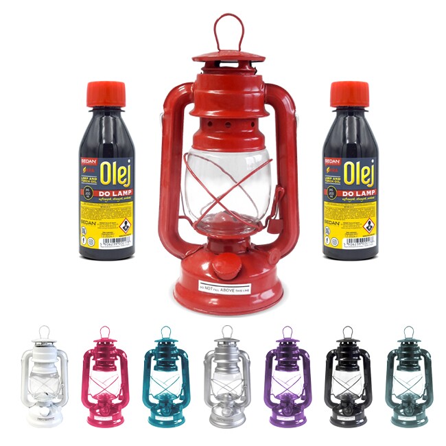 Lampa naftowa różne kolory + olej ISKRA 400ml - obrazek 1