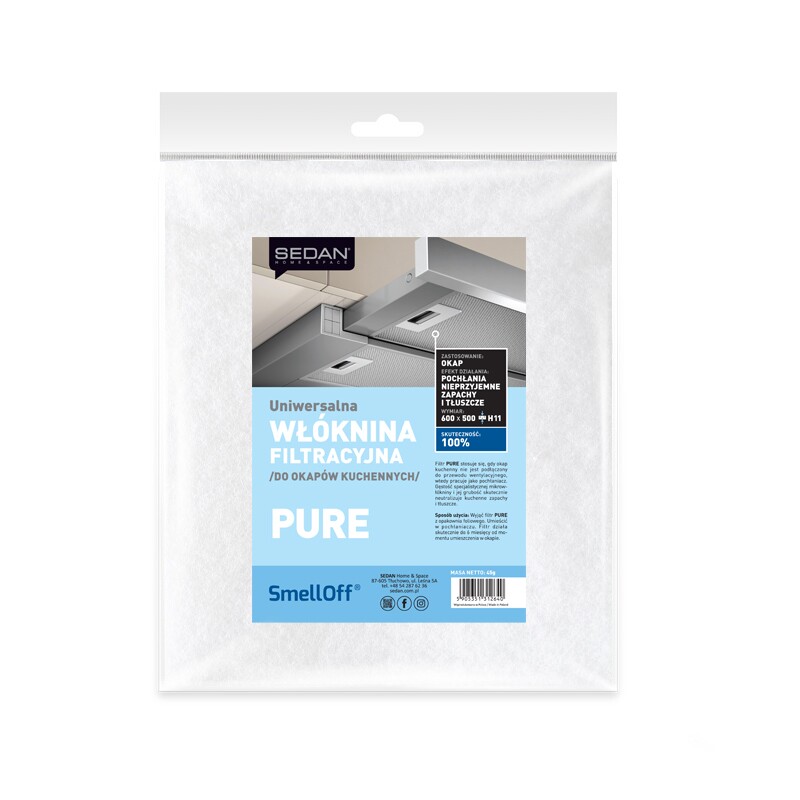 SmellOff PURE Uniwersalny filtr do okapów kuchennych - obrazek 1