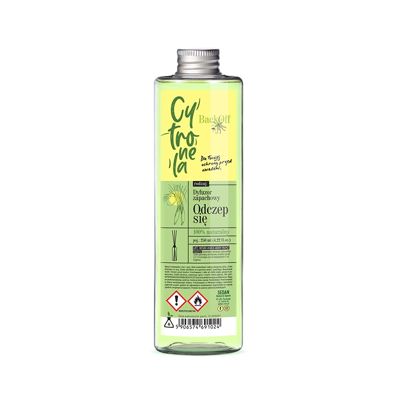 Zapas do dyfuzora zapachowego Cytronela 250ml - obrazek 1